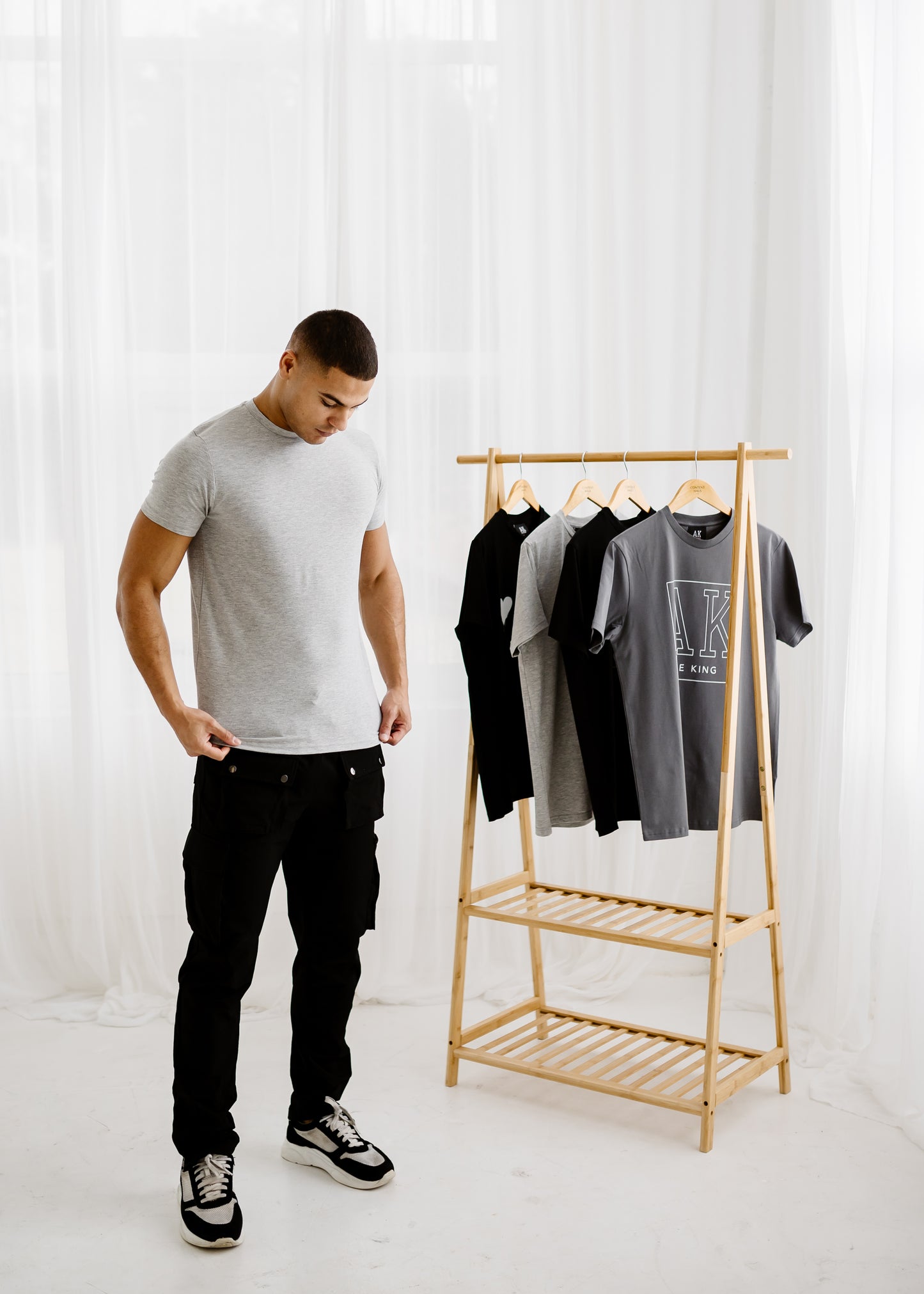 Essentials Crew Neck Fitted T-Shirt - Grey