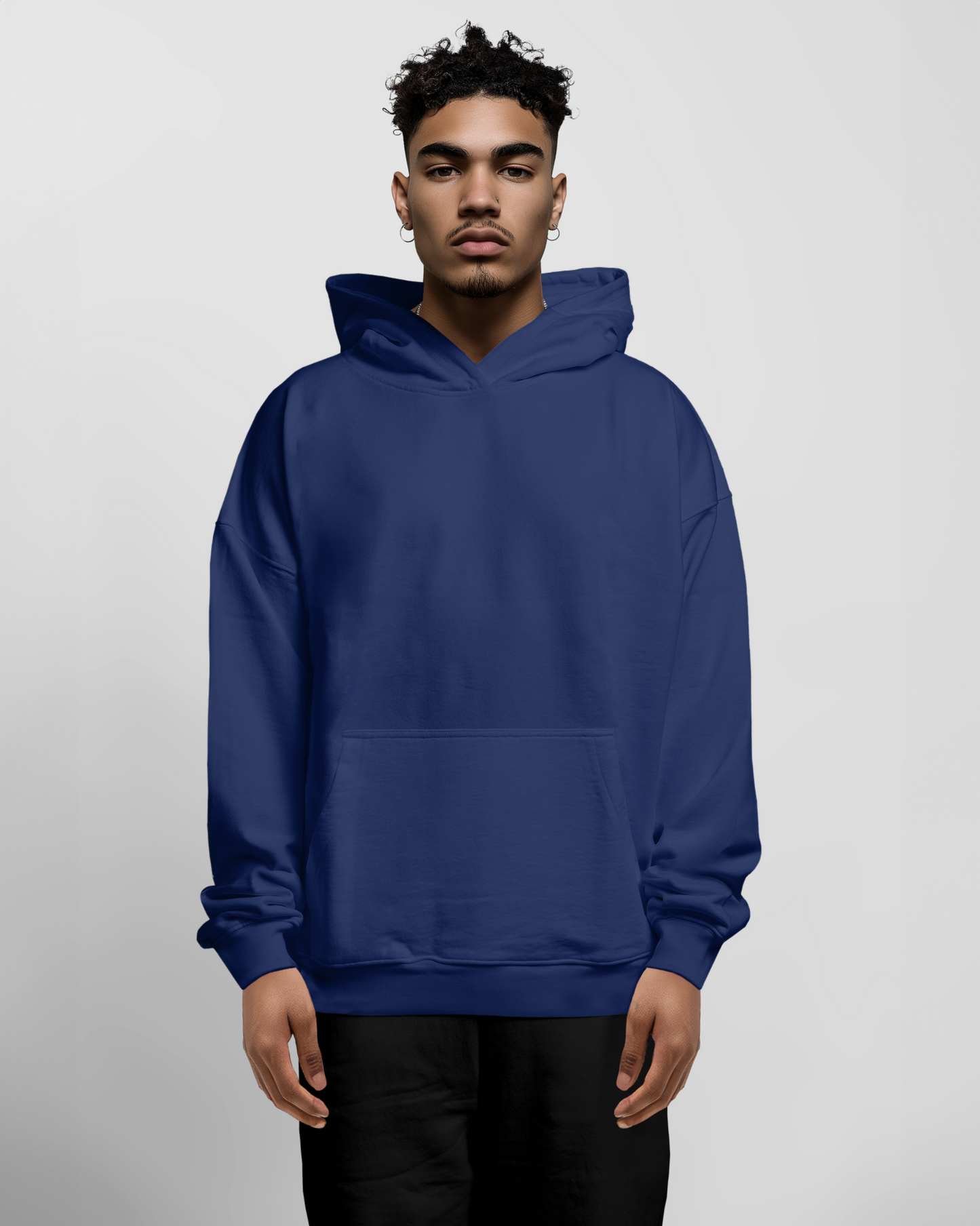 'Suits' Relaxed Fit Hoodie - Navy Blue
