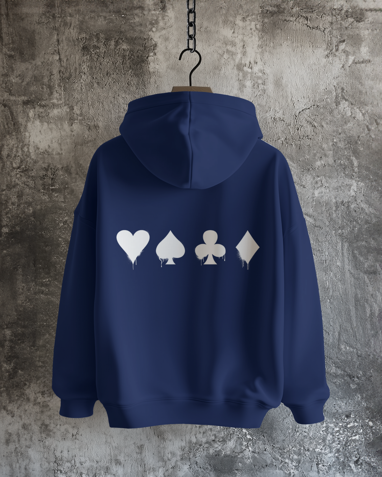 'Suits' Relaxed Fit Hoodie - Navy Blue
