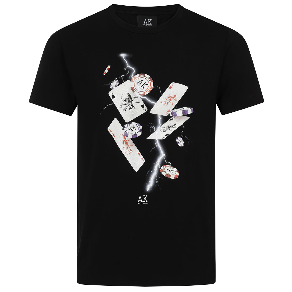 Lightning Bolt Fitted T-Shirt - Black