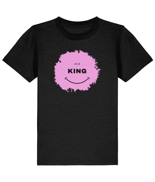 KIDS - SMILE T-shirt - Black/Pink