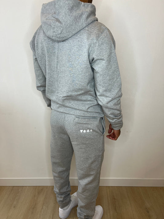 Classic Suits Embroidery Track Pants - Grey