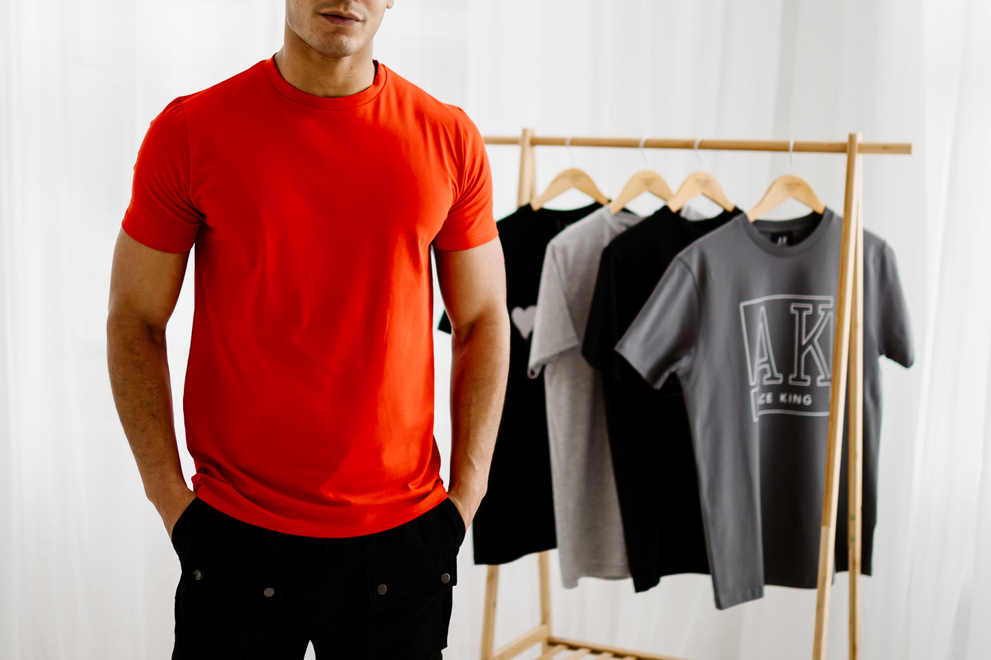 Essentials Crew Neck Fitted T-Shirt - Red