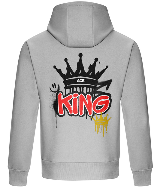 Graffiti KING Relaxed Fit Hoodie - Grey