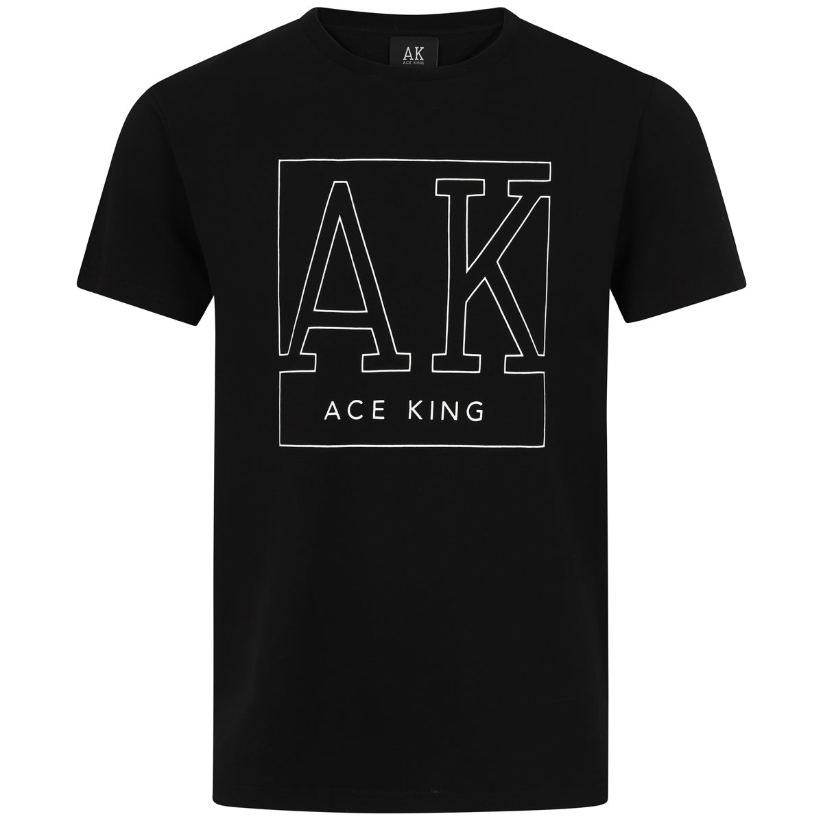 AK Graphic Print T-shirt – Black